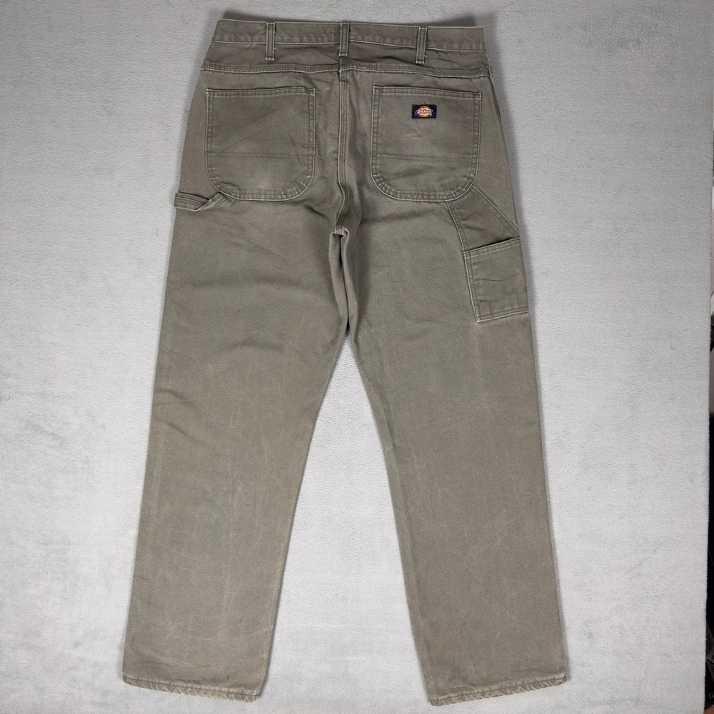 Dickies‎ 1939RMS Relaxed Fit Carpenter Pants Olive Green Gray Duck Canvas 36x32 - Picture 3 of 9